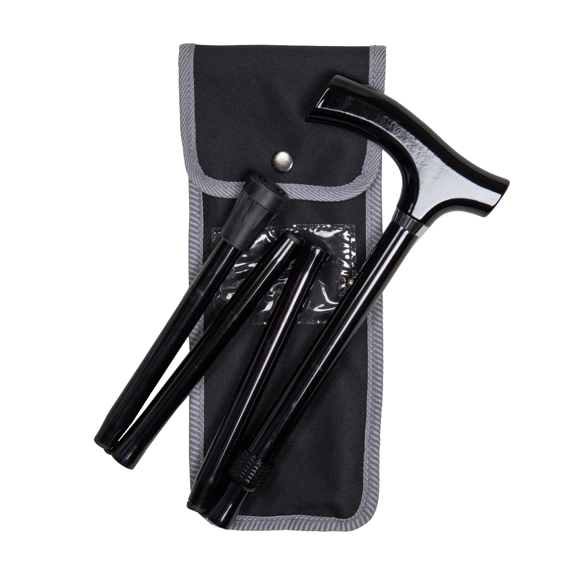 Aluminium folding walking stick with case