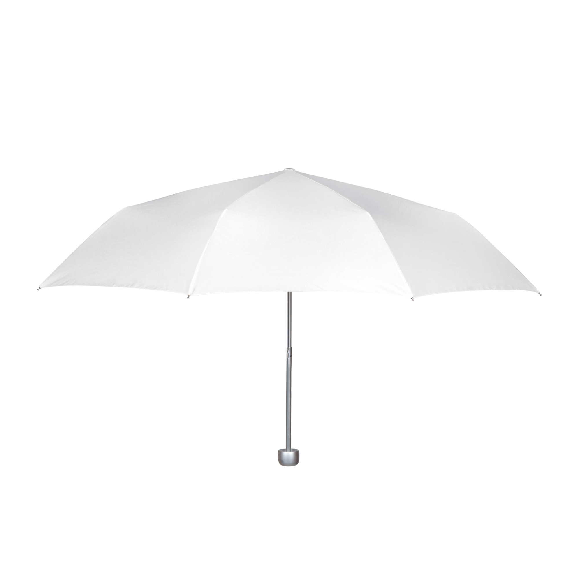 Geöffneter weisser Regenschirm Alu Mini