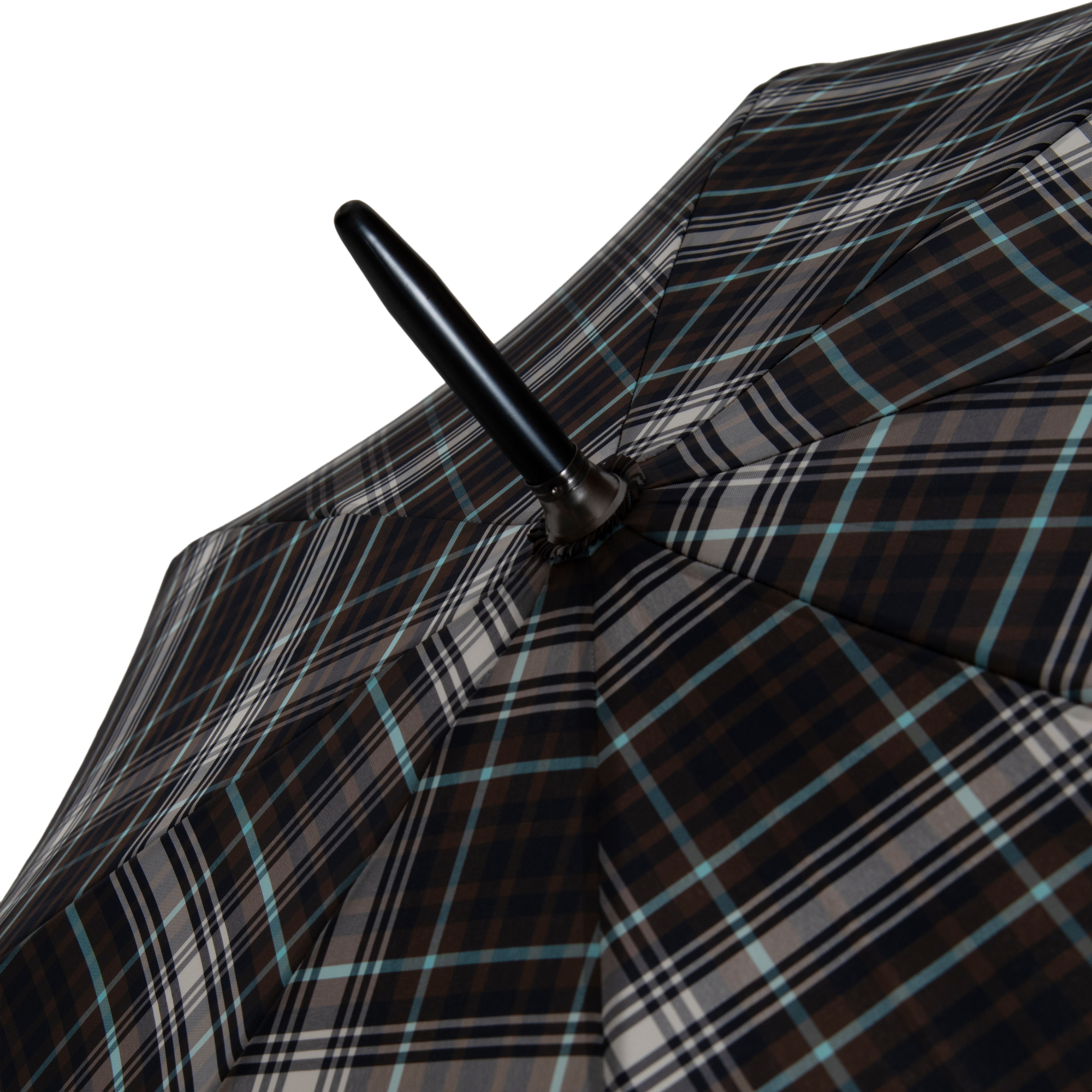 Spitze des karierten Regenschirms Big Matic im Detail