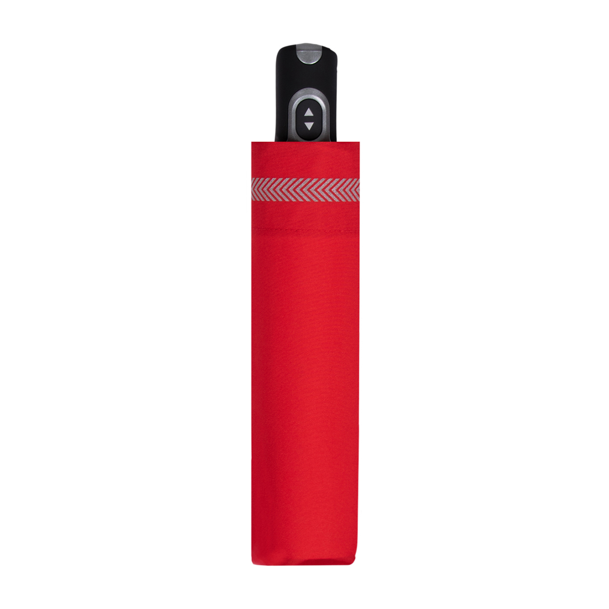 Roter Regenschirm Carbon Steel Reflect mit reflektierendem Streifen geschlossen